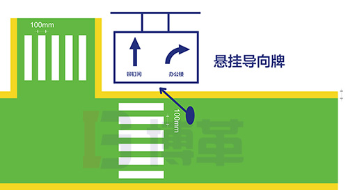 人行横道设置地面导向线