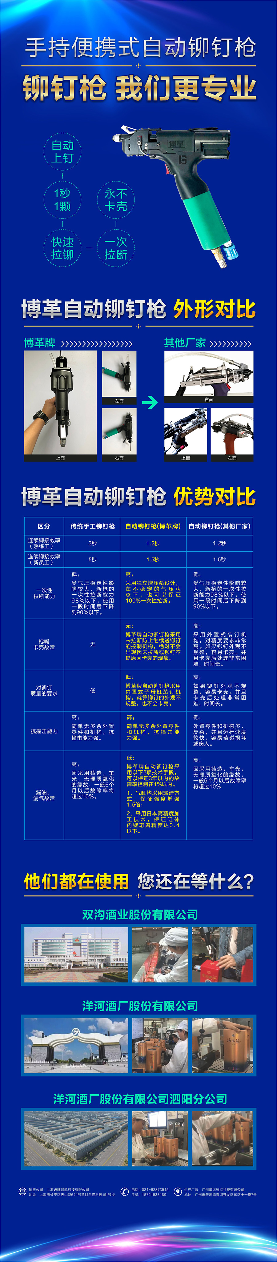 银河中国手持便携式自动铆钉枪优势对比图