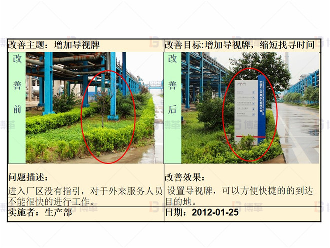 某化工厂生产区5S改善案例 整顿阶段改善案例3