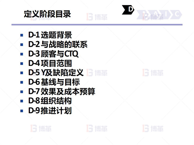 钢铁行业降低废品率六西格玛案例 定义阶段目录