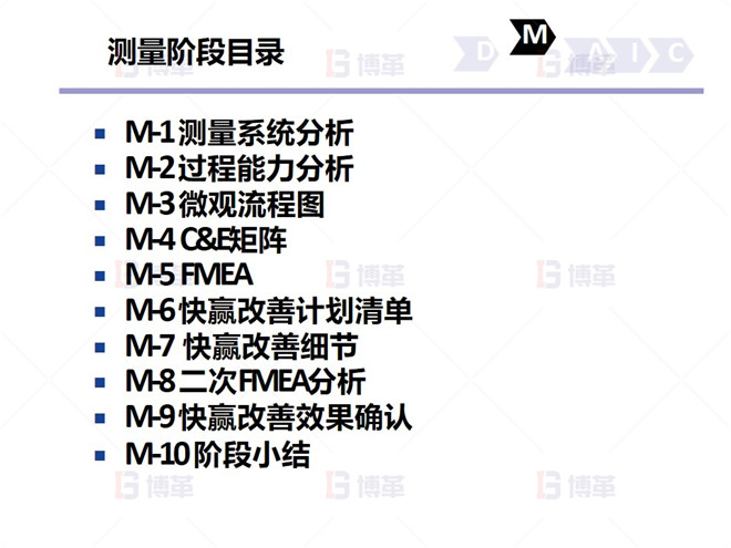 钢铁行业降低废品率六西格玛案例 测量阶段目录